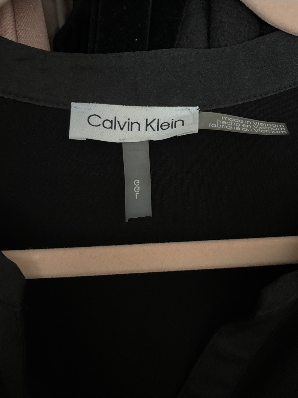 Calvin Klein Black Drawstring Button Tunic Blouse Date Night Office Business - Picture 4 of 5